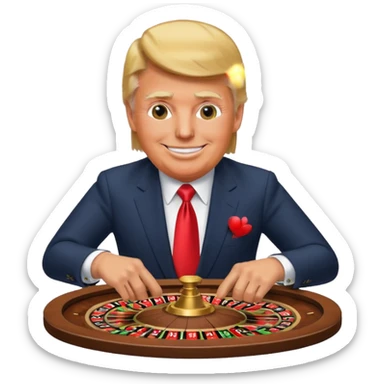trump , playing roulette big wins sticker