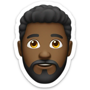 black trendy dude with beard sticker