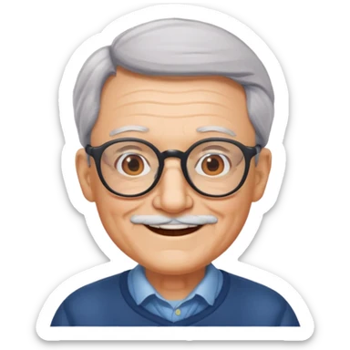 Grandpa wearing glasses sticker