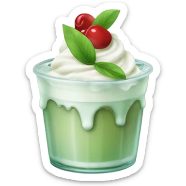 Iced macha with a wepped cream on top and bobba sticker