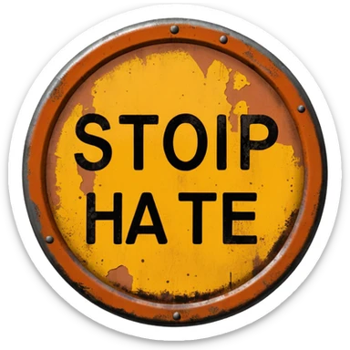 Stop hate (road sign) sticker
