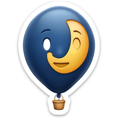 dark navy balloon sticker