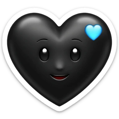 a emoji of a black hearth with inside txt"zinjectra" sticker