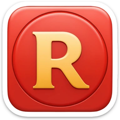 Red circle and R combo sticker