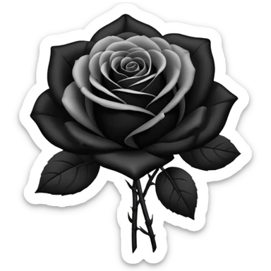 Wedding black rose bouquet sticker