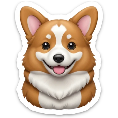 big fat black and white corgi named “boo” sticker