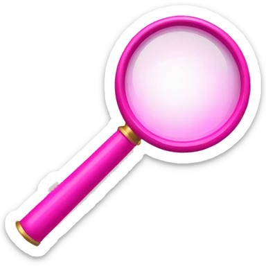 pink magnifying glass  sticker