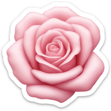 Make a rose in pastel pink colour sticker