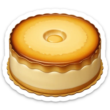 round scalloped flan sticker