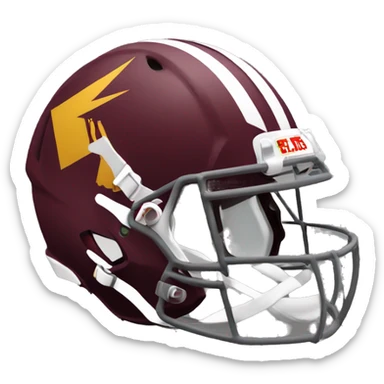 Arizona state maroon football helmet sticker