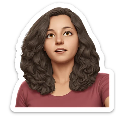 realistic portrait of girl sticker