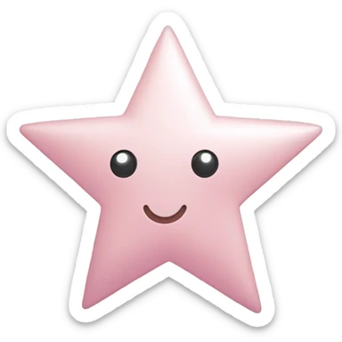 pale pink star sparkle sticker