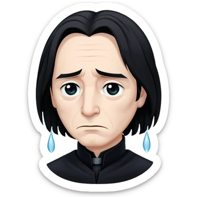 sad Severus Snape with tears sticker