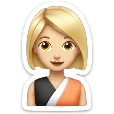 girl with sushi sticker