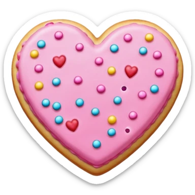 an aesthetic pink  christmas cookie sticker