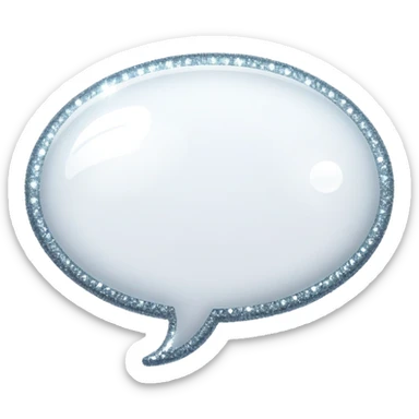 magical white speech bubble with sparkles and poof effect sticker