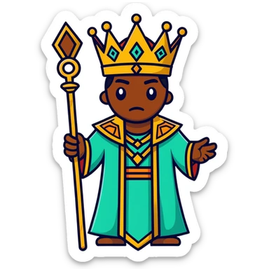Ebony voodoo king sticker