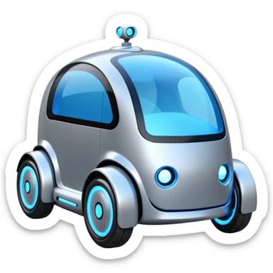 future delivery car robot sticker
