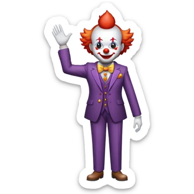 Clown emoji wearing a suit sticker