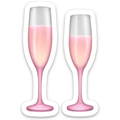 pink champagne flute sticker