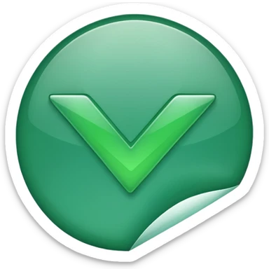 green check mark sticker