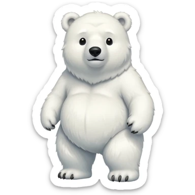 White Bear standing  sticker