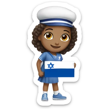 Israeli girl proud for her country  sticker