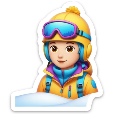 skies,colorful, Snow Gear,negative: character. sticker