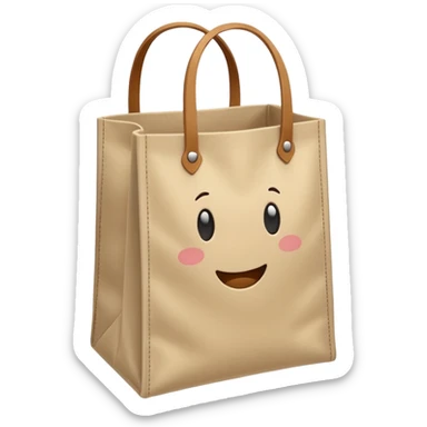 cartoon market bag, do not add stripes and make it empty sticker