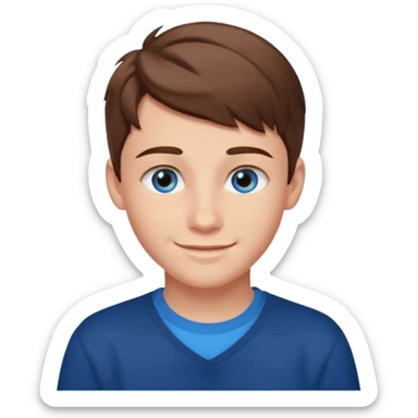 niño guapo adolescente de ojos azules sonriendo ENAMORADO sticker