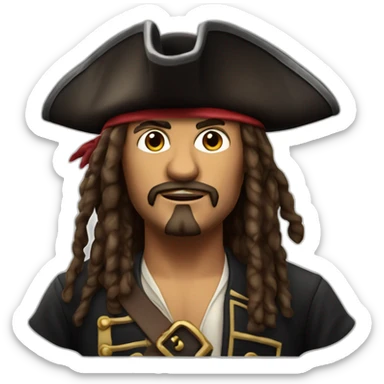 Pirate of the Caribbean with text 'INFO' sticker