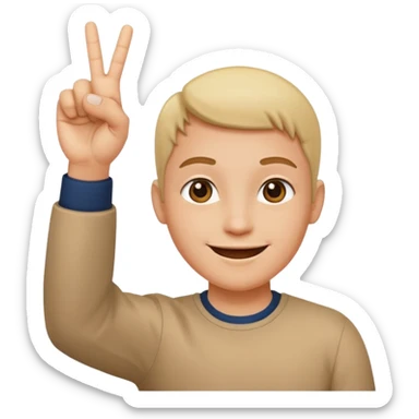 Yvl hand sign only 3 fingers up sticker