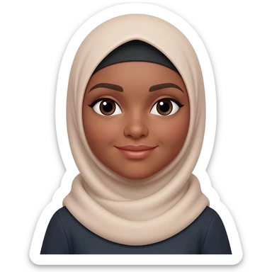 Light skinned woman muslim sticker