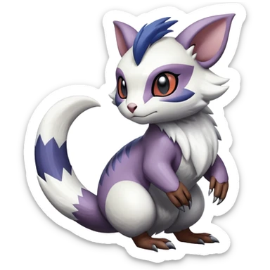 Shiny Furret-Absol-Noivern-Hybrid (Full body) sticker