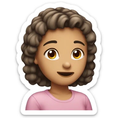 a girl with her hand at her foregead because she fell in love so hard sticker