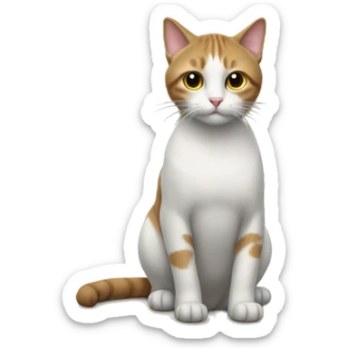 Cat on table sticker