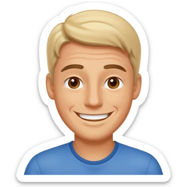 happy man light sticker