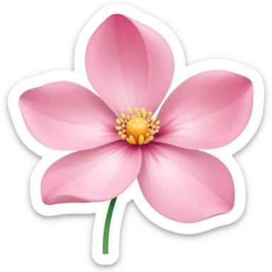 Single light pink flower petal sticker
