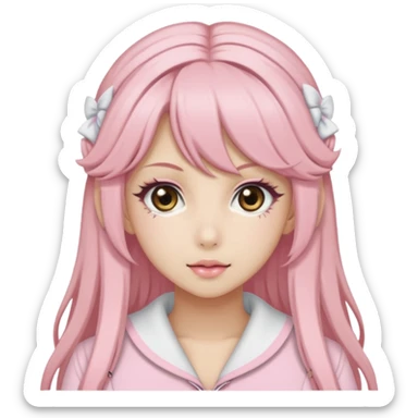 Light Pink Hime Gyaru Girl sticker