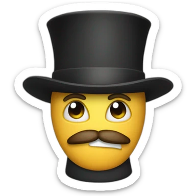 cylinder hat  sticker