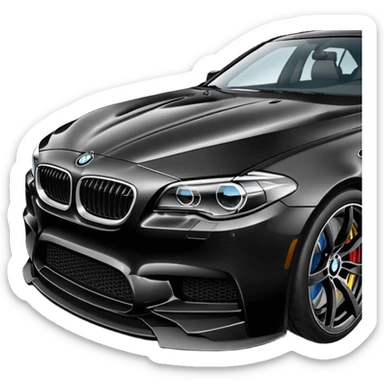 BMW F10 M5 black car, clean style sticker