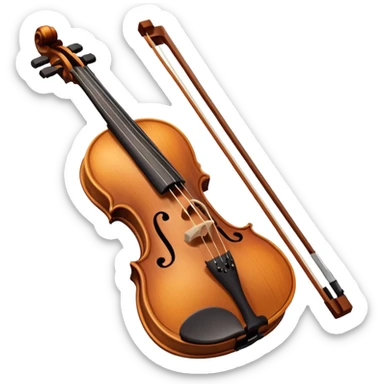Violin with a sad face and tears sticker
