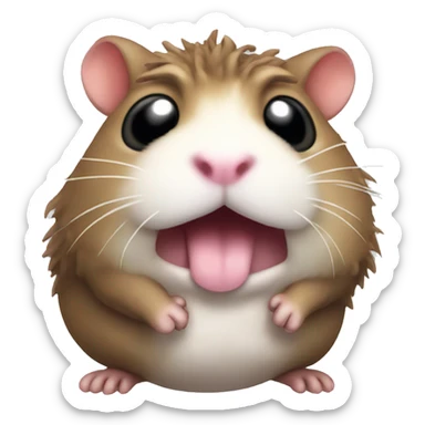 Poop monster hamster sticker