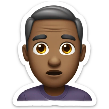 Make a very bummed(what the heck face) sticker