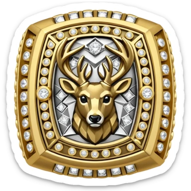 Milwaukee bucks championship ring facing front sticker
