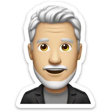 white man singer  sticker