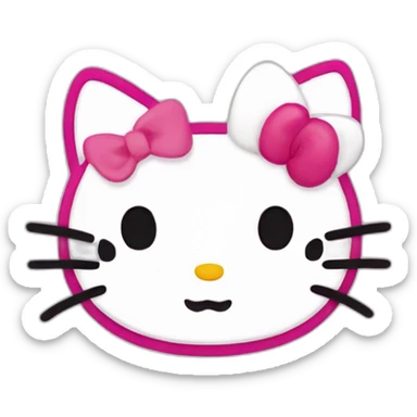 hello-kitty face sticker