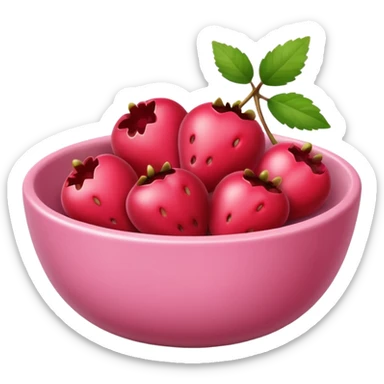 berry in pink bowl sticker