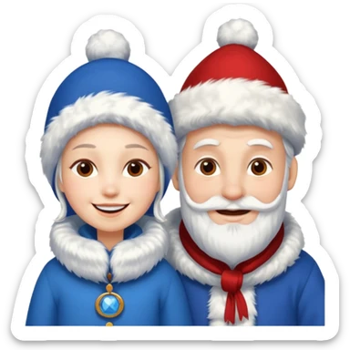 Father Frost and Snegurochka sticker