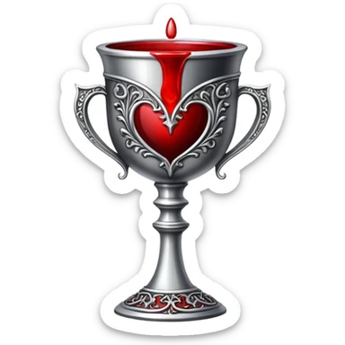 gothic chalice with blood red dark sticker